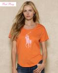t-shirt 2015 femmes ralph lauren taille grand orange